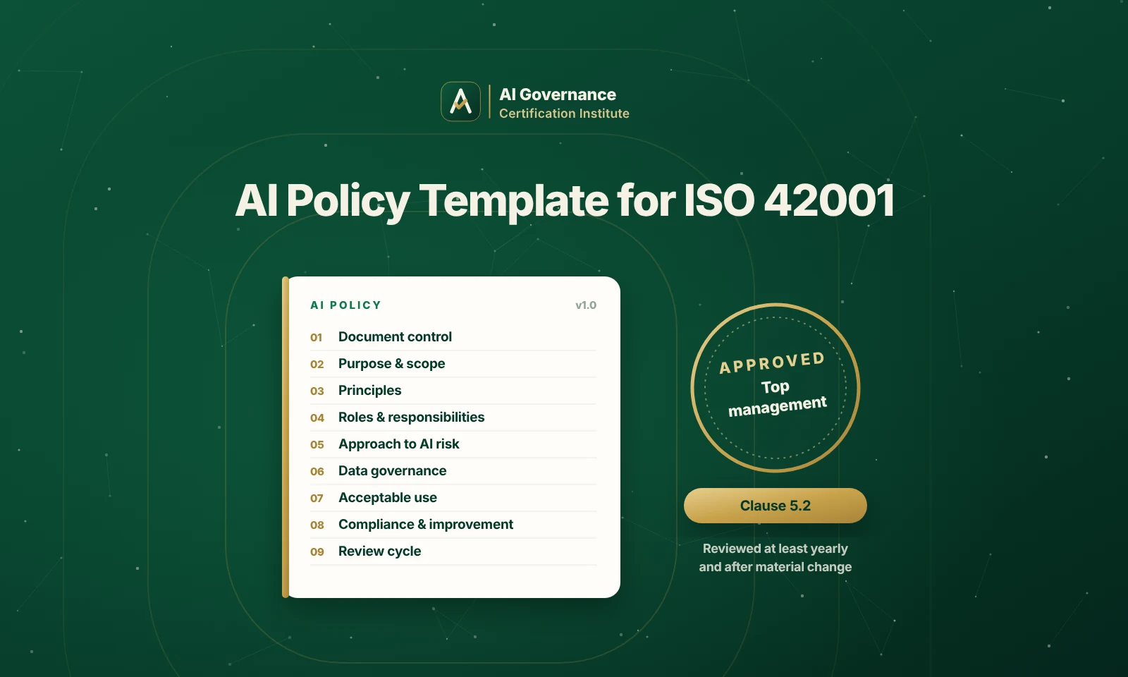 AI Policy Template for ISO 42001: What to Put in It, and a Free Outline